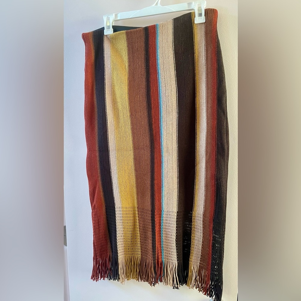 Zara stripped knit midi skirt (NEW)